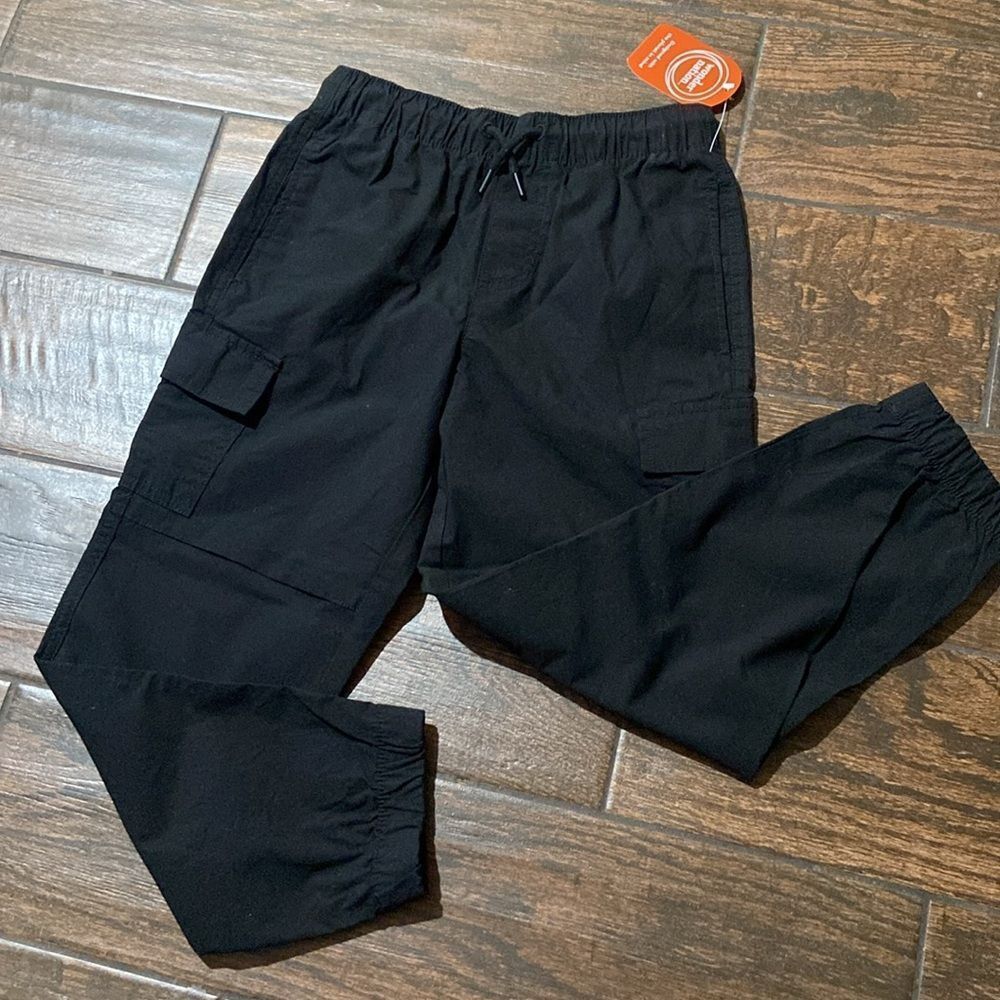 Wonder Nation Black Cargo Pants Kids Size M (8)